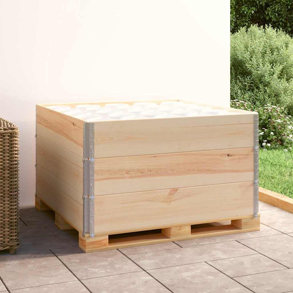 VidaXL Κολάρα Παλέτας 3 τεμ. 100 x 100 εκ. από Μασίφ Ξύλο Πεύκου