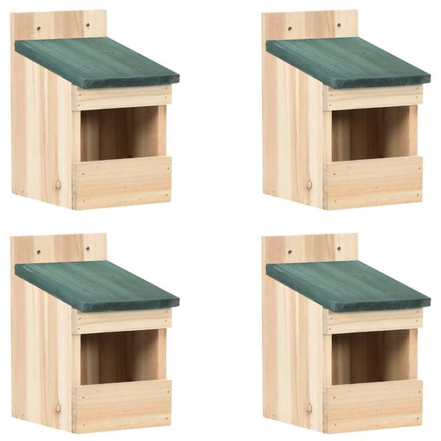 VidaXL Φωλιές Πουλιών 4 τεμ. 12 x 16 x 20 εκ. από Ξύλο Ελάτης
