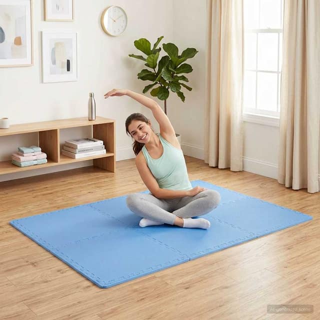 VidaXL Δάπεδα Προστασίας 6 τεμ. Μπλε 2,16 μ² από Αφρώδες Υλικό EVA