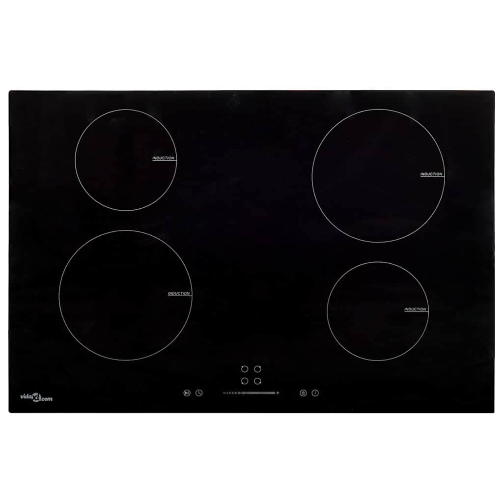VidaXL Εστία Επαγωγική με 4 Εστίες & Πλήκτρα Αφής 77 εκ. 7000 W Γυάλινη