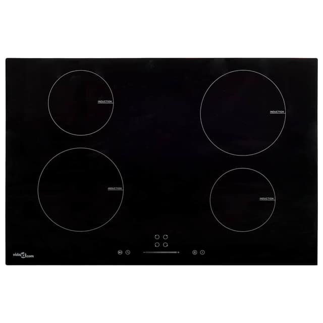 VidaXL Εστία Επαγωγική με 4 Εστίες & Πλήκτρα Αφής 77 εκ. 7000 W Γυάλινη