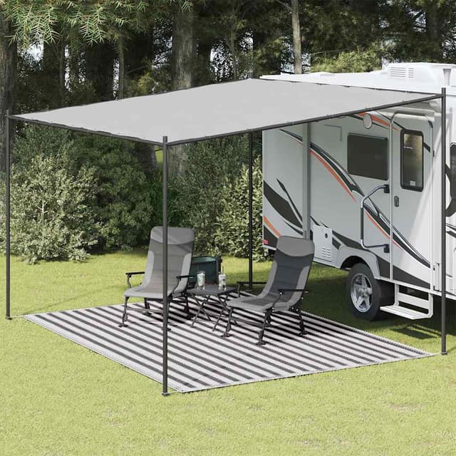 VidaXL Χαλί Σκηνής Ανθρακί και Λευκό 300 x 400 εκ.