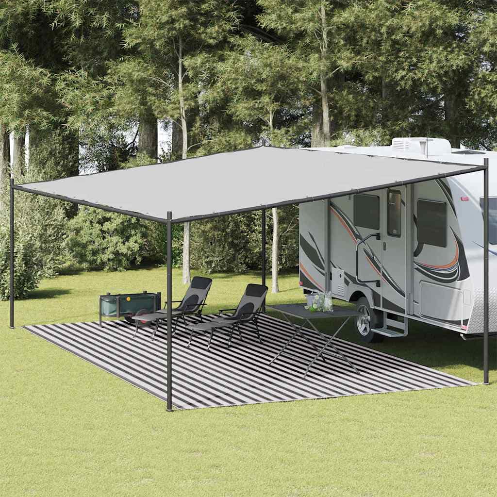 VidaXL Χαλί Σκηνής Ανθρακί / Λευκό 400x600 εκ. από HDPE