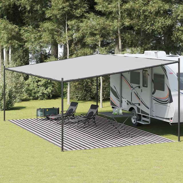 VidaXL Χαλί Σκηνής Ανθρακί / Λευκό 400x700 εκ. από HDPE