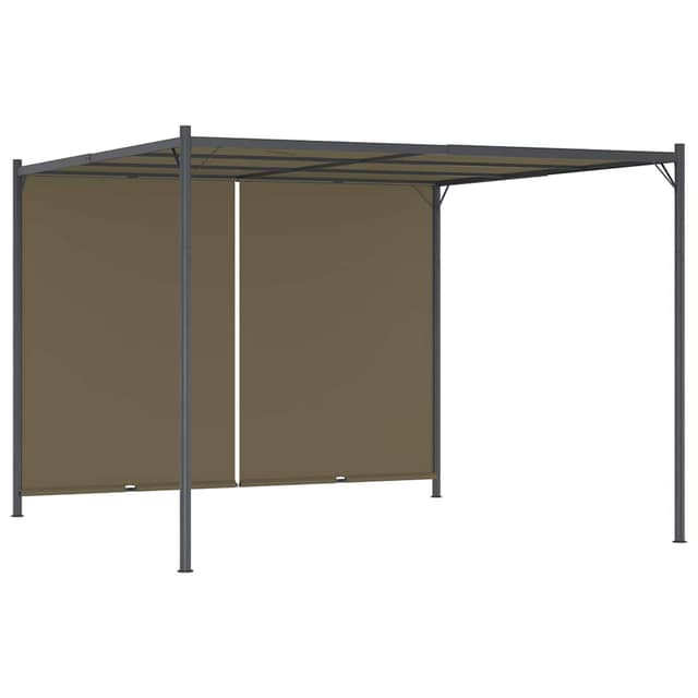 VidaXL Πέργκολα Κήπου με Πτυσσόμενη Οροφή Taupe 3 x 3 μ. 180 γρ/μ²