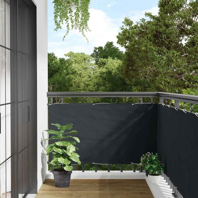VidaXL Διαχωριστικό Βεράντας Ανθρακί 75 x 500 εκ. από Ύφασμα Oxford