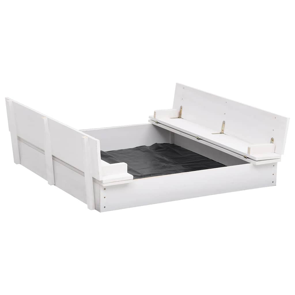VidaXL Αμμοδόχος Λευκή 95 x 90 x 15 εκ. από Ξύλο Ελάτης