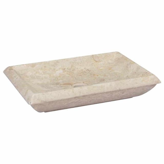 VidaXL Νιπτήρας Κρεμ 50 x 35 x 10 εκ. Μαρμάρινος