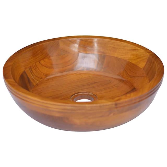 VidaXL Νιπτήρας Ø40 x 10 εκ. από Μασίφ Ξύλο Teak
