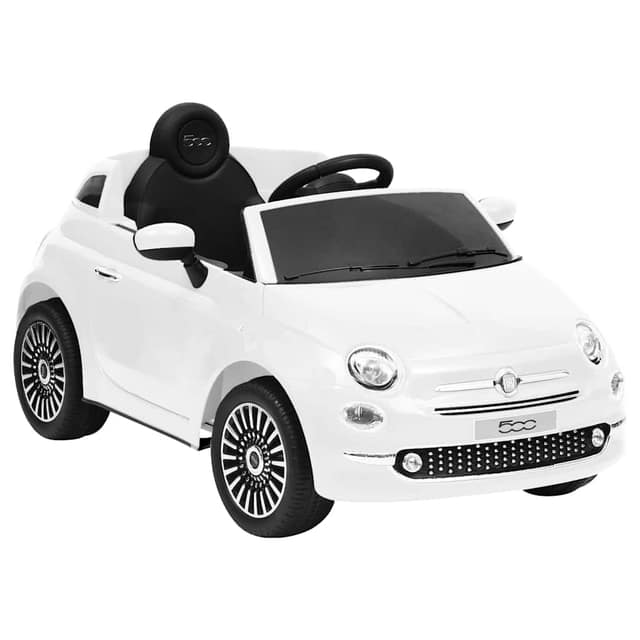 VidaXL Παιδικό Αυτοκίνητο Ηλεκτρικό Fiat 500 Λευκό