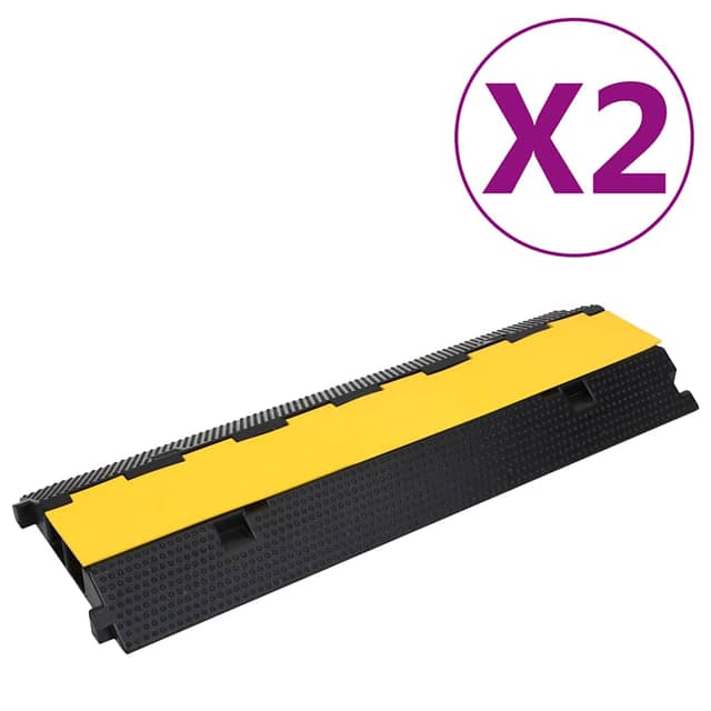 VidaXL Προστατ. Κανάλι 2 Αγωγών 2 τεμ. Επιδαπέδιο 100 εκ από Καουτσούκ