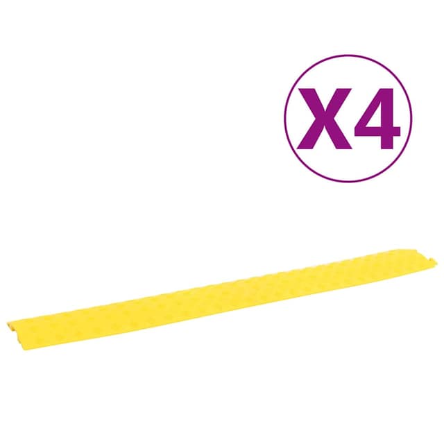 VidaXL Προστατευτικά Κανάλια Καλωδίων Κίτρινα 4 τεμ. 98,5 εκ.