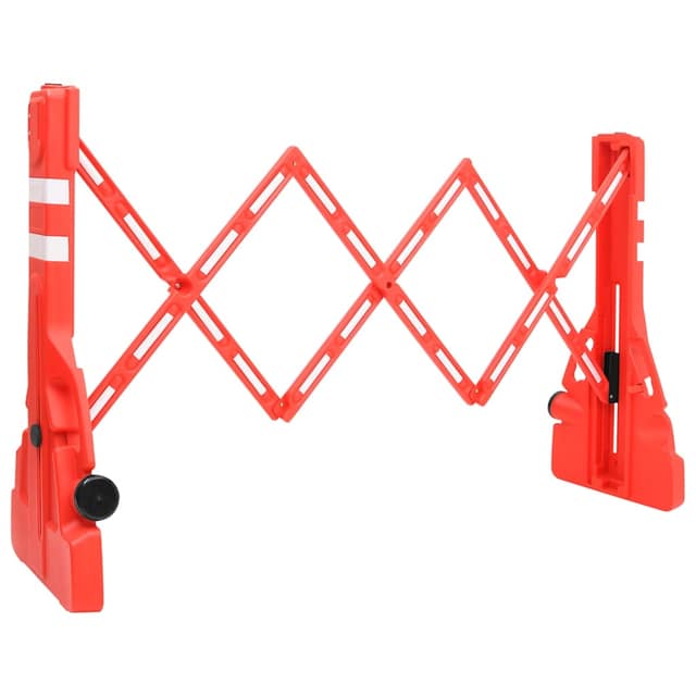 VidaXL Μπάρα Σήμανσης Πτυσσόμενη Κόκκινη 210 x 50 x 105 εκ.