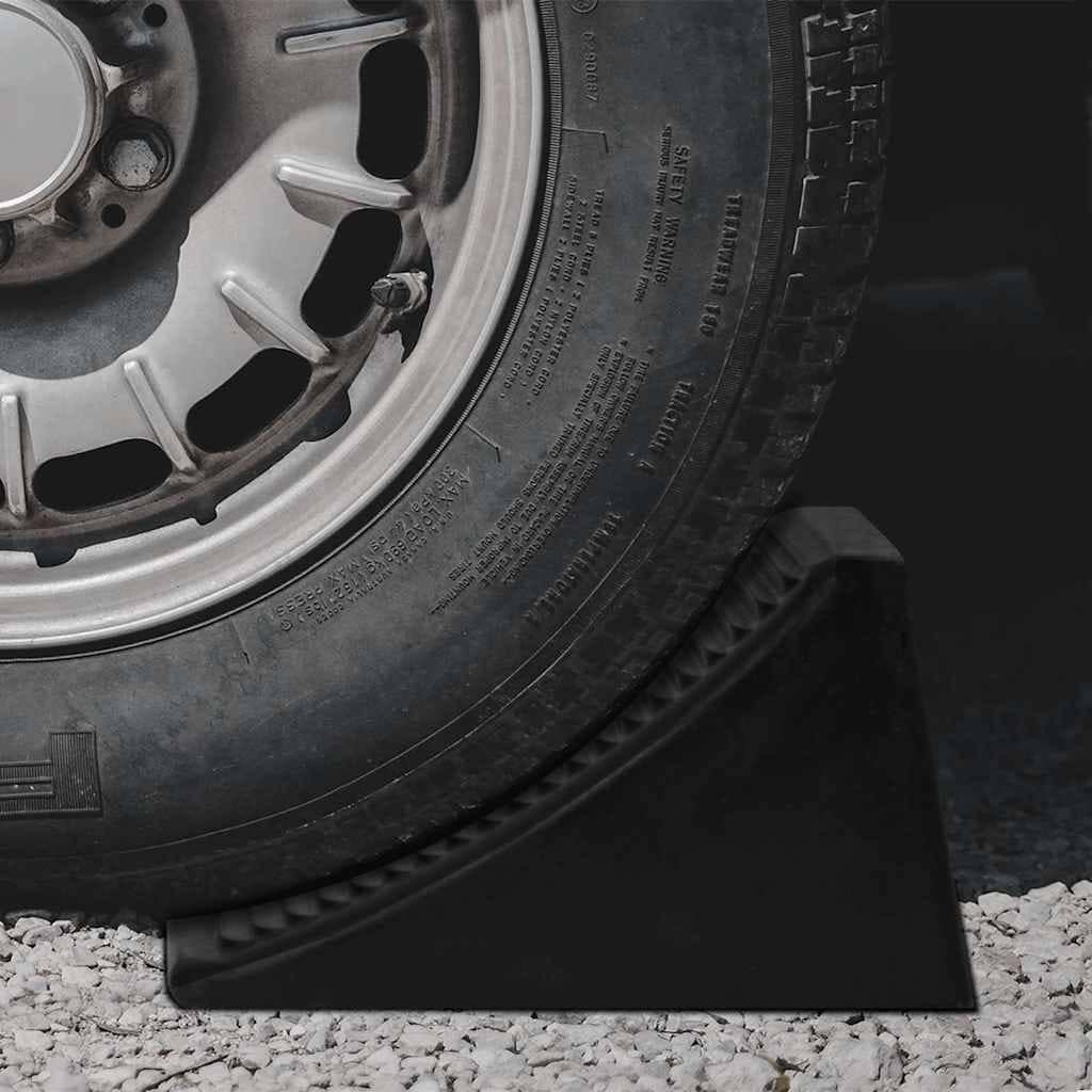 VidaXL Σφήνες Τροχών 4 Τεμ. 16x9x9 εκ. από Καουτσούκ