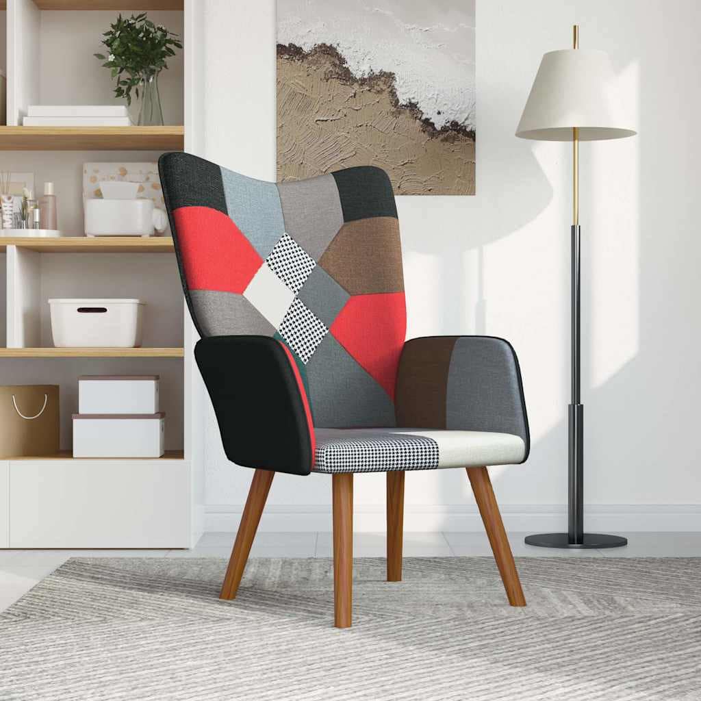 VidaXL Πολυθρόνα Relax Σχέδιο Patchwork Υφασμάτινη