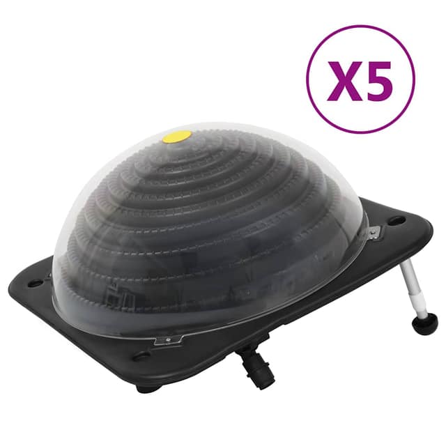 VidaXL Θερμαντικά Πισίνας Ηλιακά 5 τεμ. 75 x 75 x 36εκ. HDPE/Αλουμίνιο