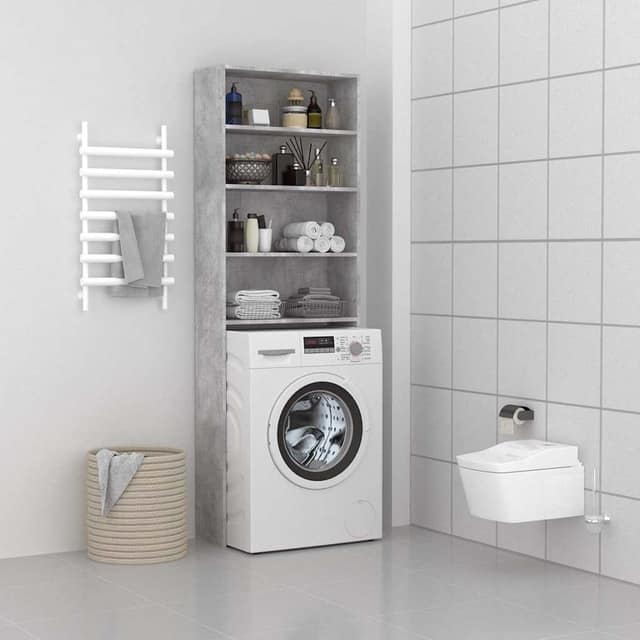 VidaXL Ντουλάπι Πλυντηρίου Γκρι Σκυροδέματος 64 x 24 x 190 εκ.