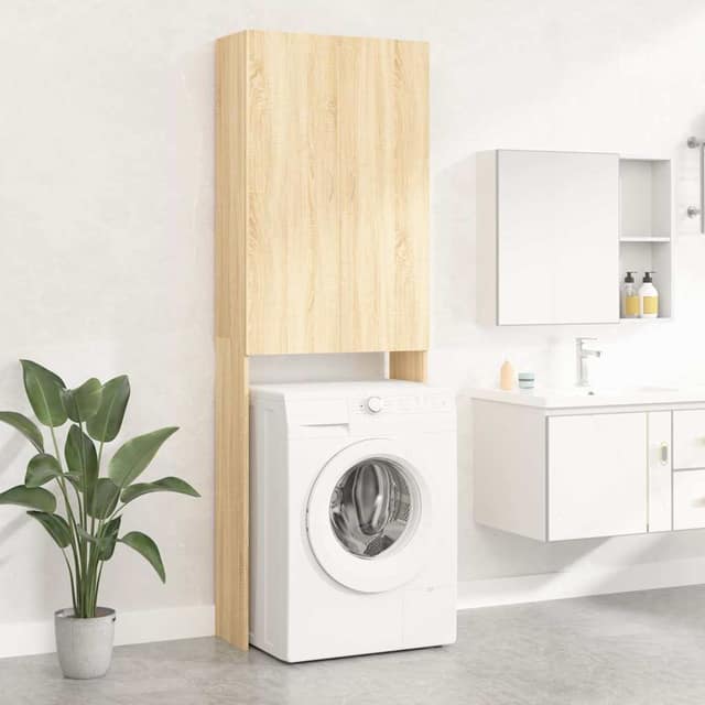 VidaXL Ντουλάπι Πλυντηρίου Sonoma Δρυς 64 x 25,5 x 190 εκ.