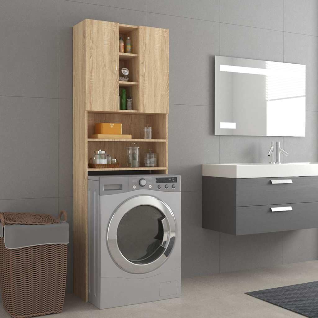 VidaXL Ντουλάπι Πλυντηρίου Sonoma Δρυς 64 x 25,5 x 190 εκ.