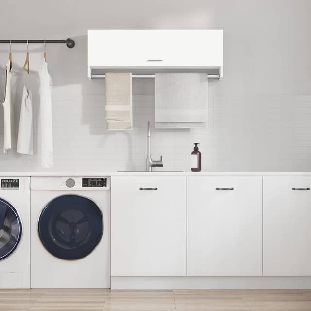 VidaXL Ντουλάπα Λευκή 100 x 32,5 x 35 εκ. από Επεξ. Ξύλο