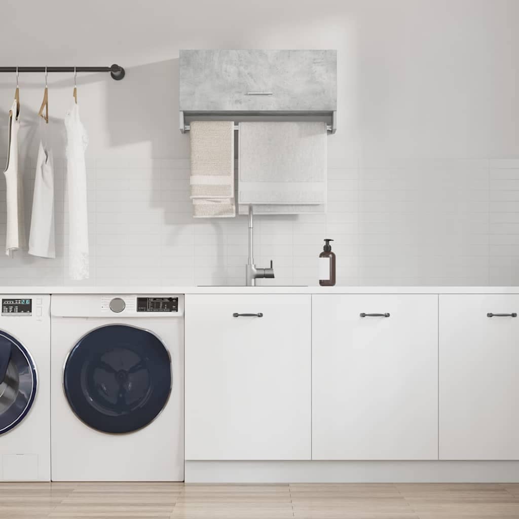 VidaXL Ντουλάπα Γκρι Σκυροδέματος 70 x 32,5 x 35 εκ. από Επεξ. Ξύλο