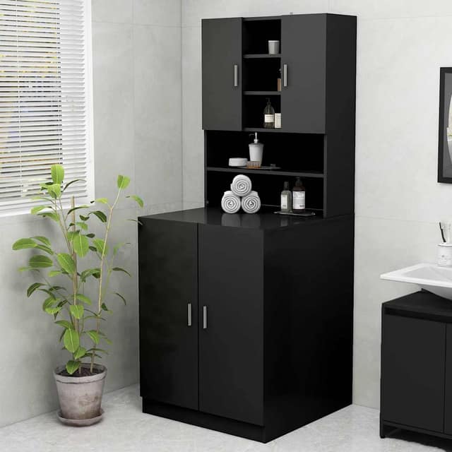 VidaXL Ντουλάπι Πλυντηρίου Μαύρο 70,5 x 25,5 x 90 εκ.