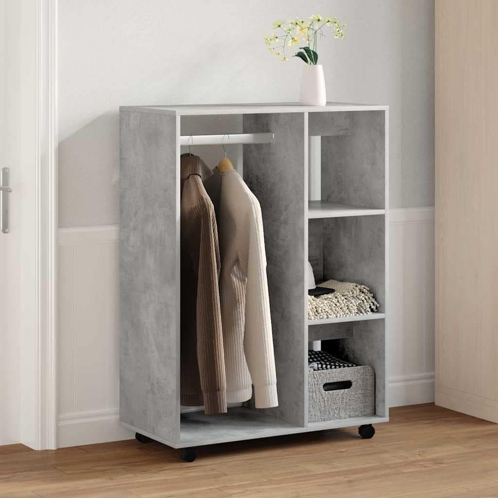 VidaXL Ντουλάπα Γκρι Σκυροδέματος 80 x 40 x 110 εκ. από Επεξ. Ξύλο