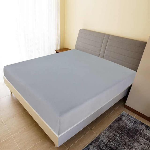 VidaXL Σεντόνια με Λάστιχο 2 τεμ. Γκρι 100x200 εκ. Βαμβακερό Ζέρσεϊ