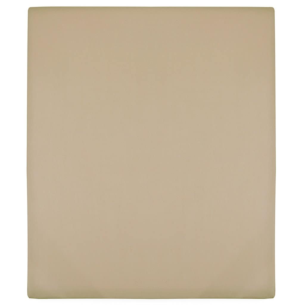 VidaXL Σεντόνια με Λάστιχο 2 τεμ. Taupe 180x200 εκ. Βαμβακερό Ζέρσεϊ