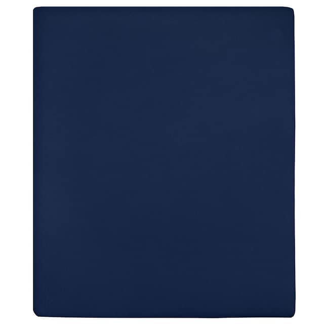 VidaXL Σεντόνια με Λάστιχο 2 τεμ. Μπλε 140x200 εκ. Βαμβακερό Ζέρσεϊ