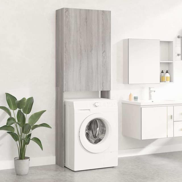 VidaXL Ντουλάπι Πλυντηρίου Γκρι Sonoma 64 x 25,5 x 190 εκ.