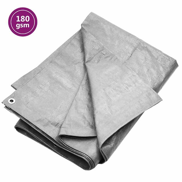 VidaXL Μουσαμάς Γκρι 180 γρ./μ.² 4x5 μ. από HDPE