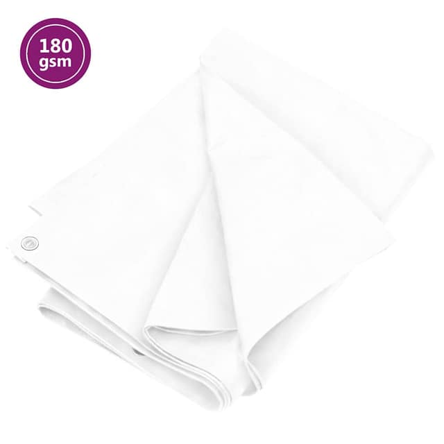 VidaXL Μουσαμάς Λευκός 180 γρ./μ.² 8x8 μ. από HDPE