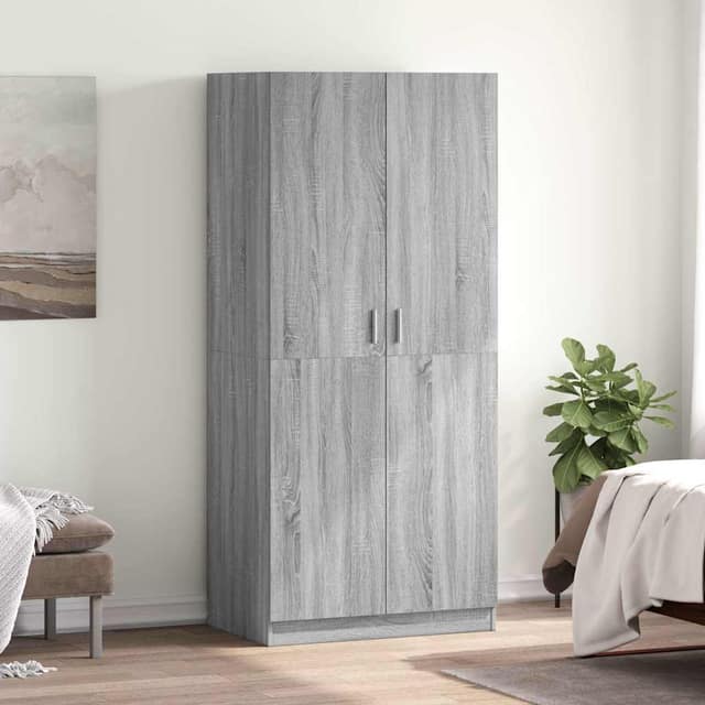 VidaXL Ντουλάπα Γκρι Sonoma 80 x 52 x 180 εκ. από Επεξεργασμένο Ξύλο