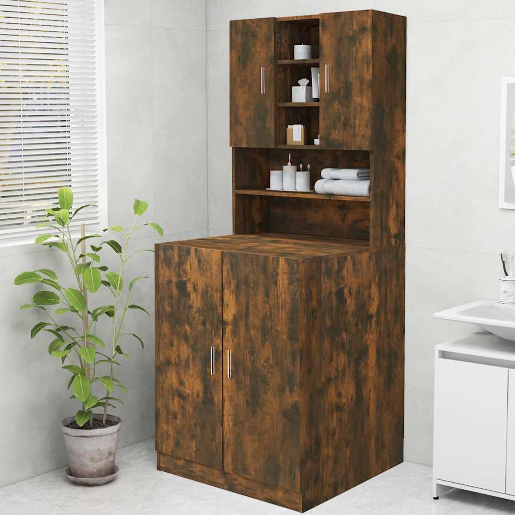VidaXL Ντουλάπι Πλυντηρίου Καπνιστή Δρυς 70,5 x 25,5 x 90 εκ.