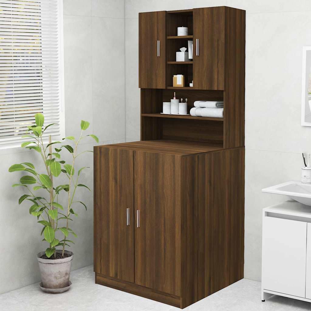 VidaXL Ντουλάπι Πλυντηρίου Καφέ Δρυς 70,5 x 25,5 x 90 εκ.