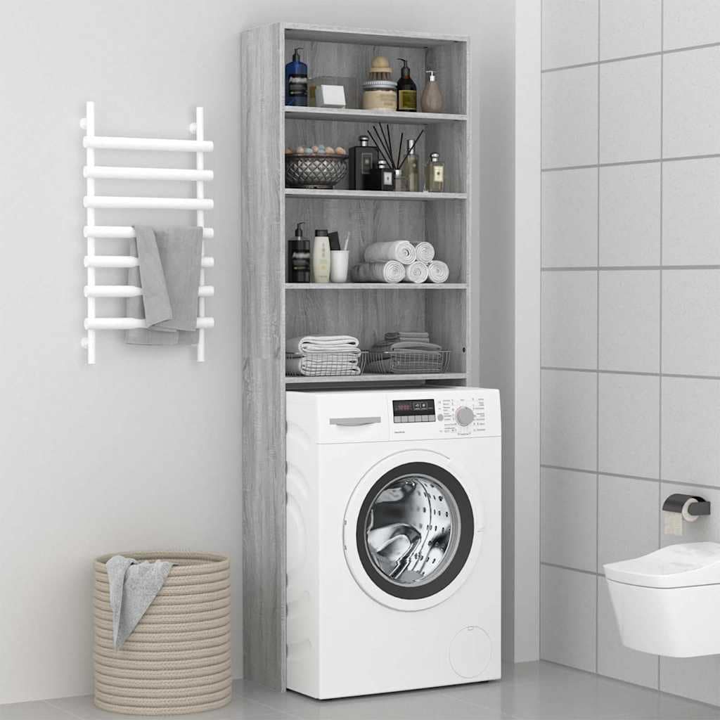 VidaXL Ντουλάπι Πλυντηρίου Γκρι Sonoma 64 x 24 x 190 εκ.