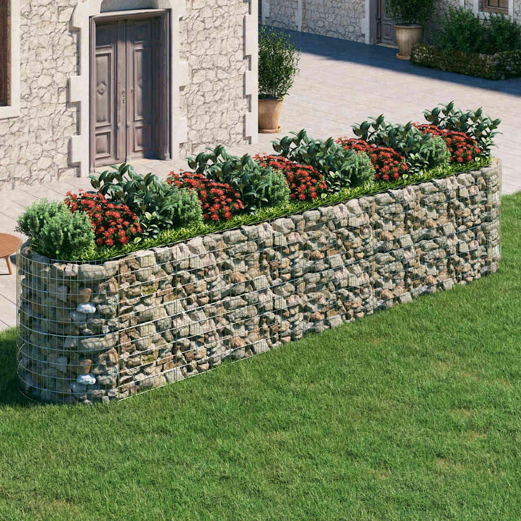 VidaXL Συρματοκιβώτιο-Γλάστρα Υπερυψωμένη 500x100x100 εκ Γαλβ. Ατσάλι