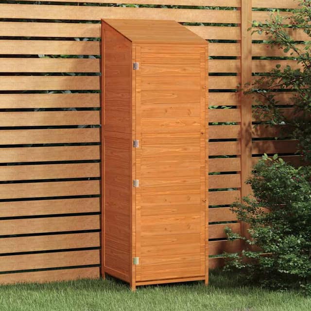 VidaXL Αποθήκη Κήπου Καφέ 55 x 52 x 174,5 εκ. από Μασίφ Ξύλο Ελάτης