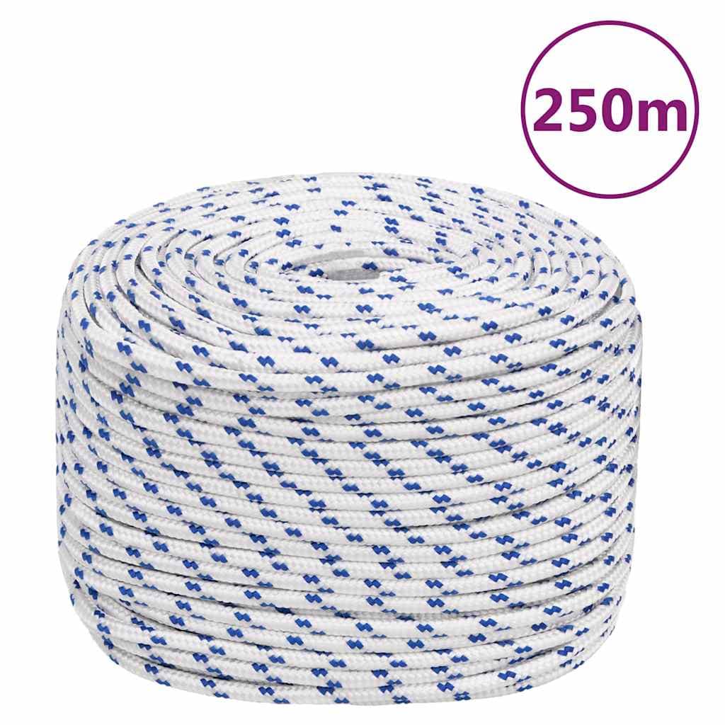 VidaXL Σχοινί Ναυτιλίας Λευκό 6 χιλ. 250 μ. από Πολυπροπυλένιο