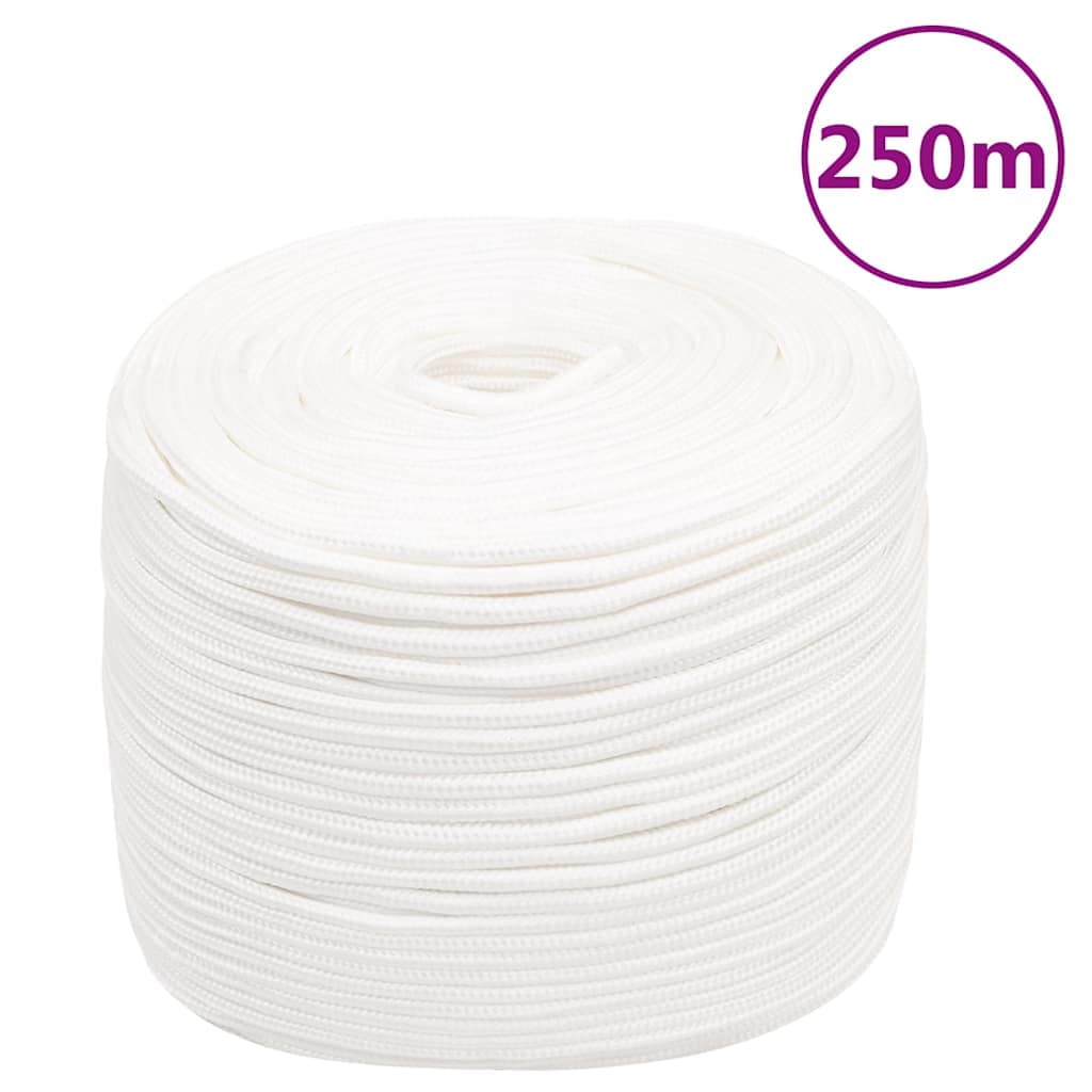 VidaXL Σχοινί Ναυτιλίας Ολόλευκο 10 χιλ. 250 μ. από Πολυπροπυλένιο