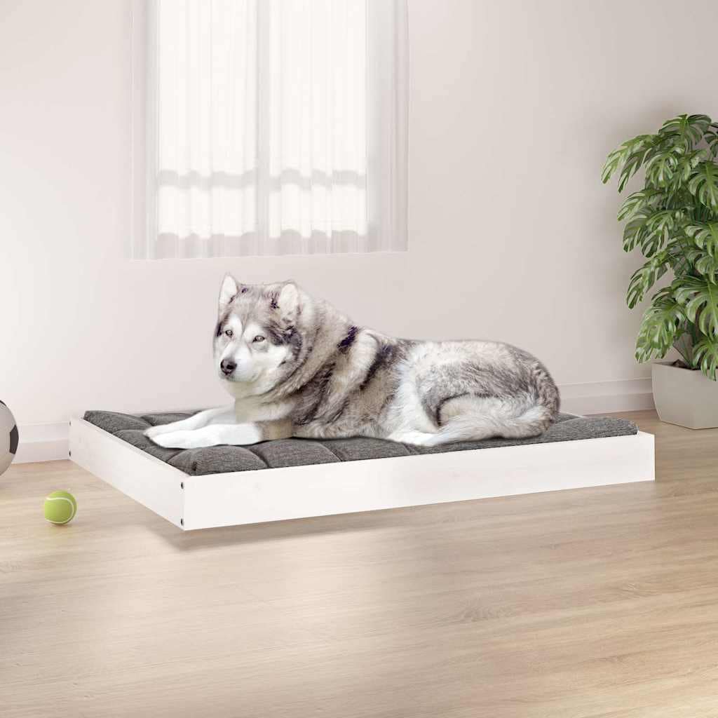 VidaXL Κρεβάτι Σκύλου Medium Solid pine wood Λευκό