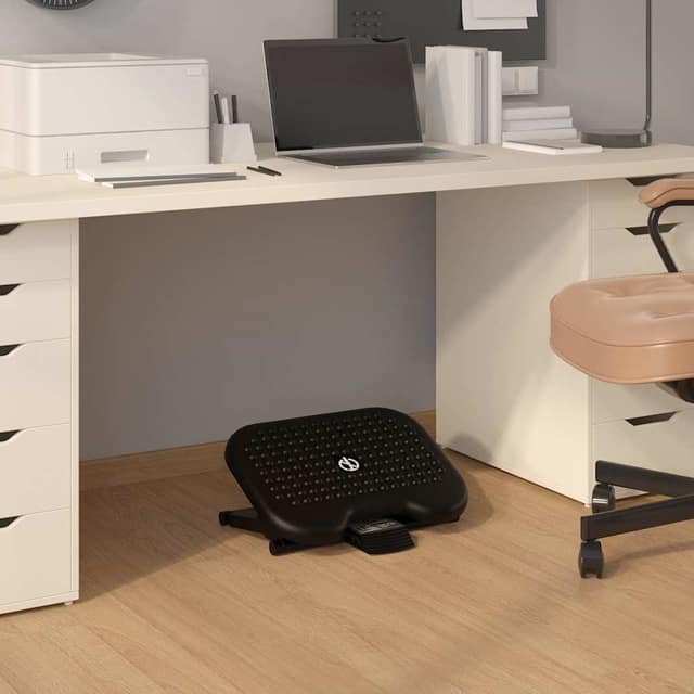 VidaXL Υποπόδιο Μαύρο 46 x 34,5 x 11 εκ.