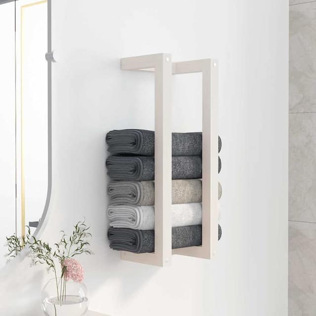 VidaXL Πετσετοκρεμάστρα Λευκή 23x18x60 εκ. από Μασίφ Ξύλο Πεύκου