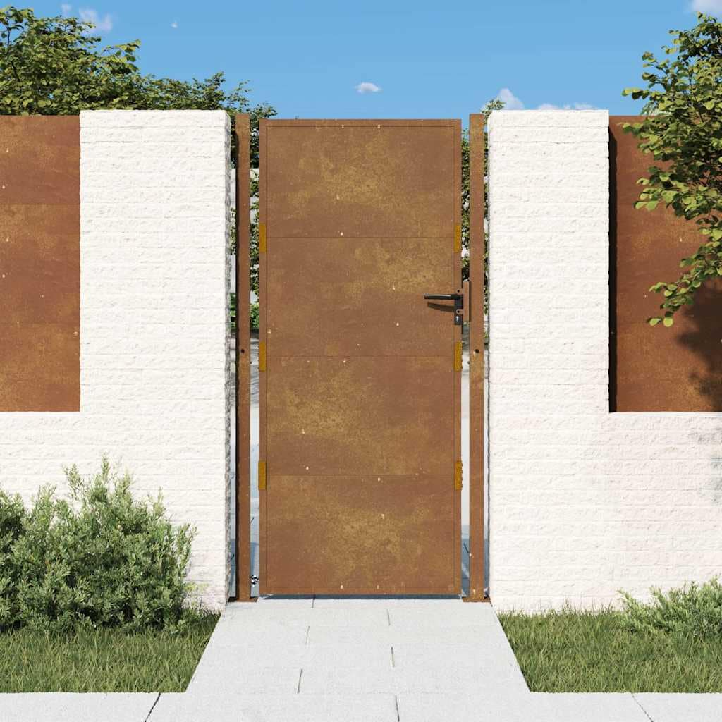 VidaXL Πόρτα Κήπου 100x200 εκ. από Ατσάλι Corten