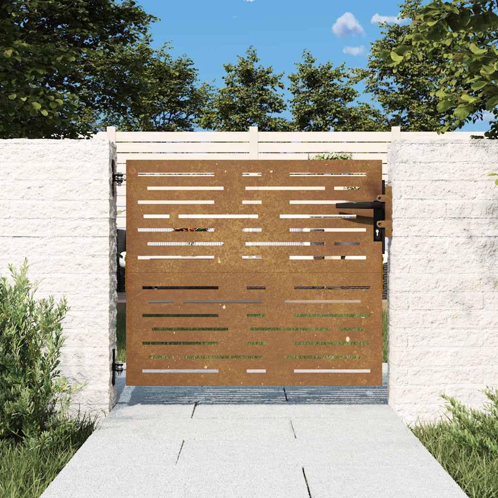 VidaXL Πόρτα Κήπου Τετράγωνη 85x75 εκ. από Ατσάλι Corten