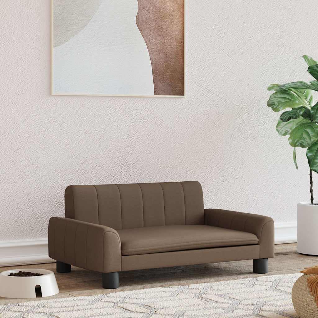 VidaXL Κρεβάτι Σκύλου Καφέ 70 x 45 x 30 εκ. Υφασμάτινο