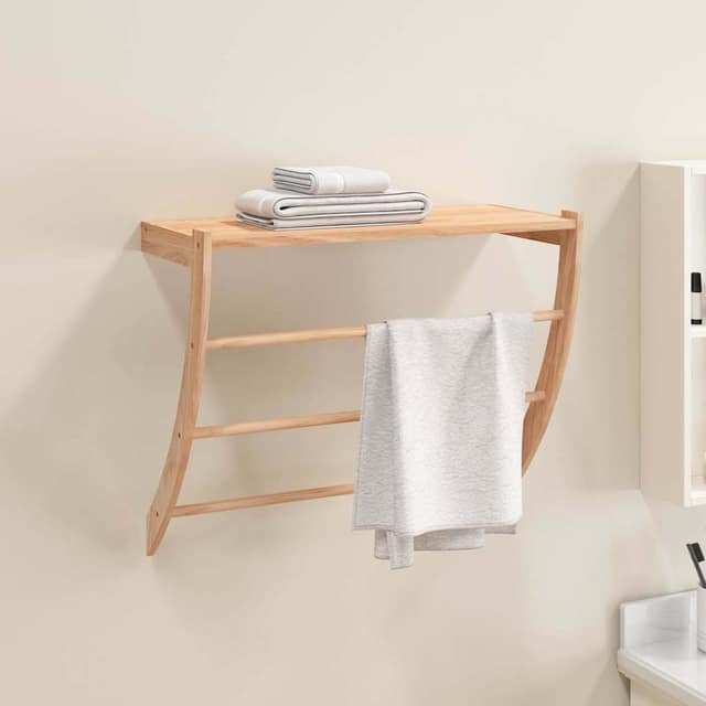 VidaXL Κρεμάστρα για Πετσέτες 60x25,5x49 εκ. από Μασίφ Ξύλο Καρυδιάς
