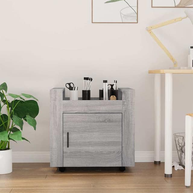 VidaXL Γραφείο Τρόλεϊ Sonoma Γκρι 60x45x60 εκ. από Επεξεργασμένο Ξύλο