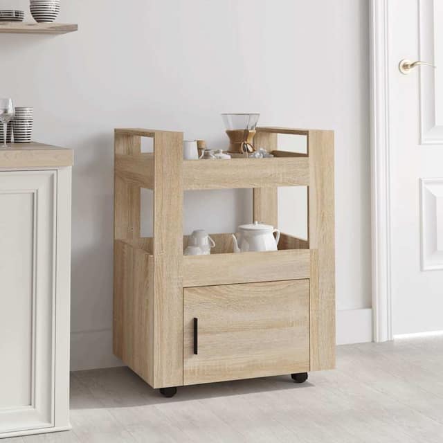 VidaXL Τρόλεϊ Κουζίνας Sonoma δρυς 60x45x80 εκ. από Επεξεργασμένο Ξύλο